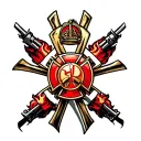 A firefighter's Maltese cross tattoo design idea
