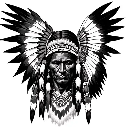 Blackfoot Indian tattoo design idea