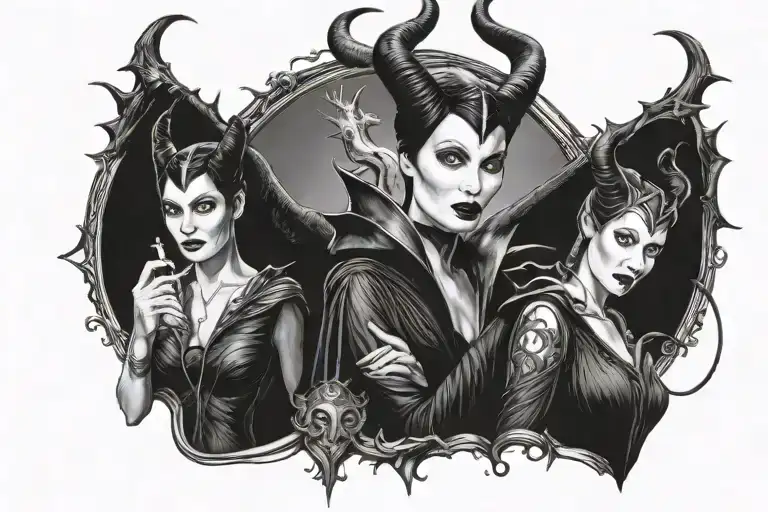 Maleficent tattoo design idea