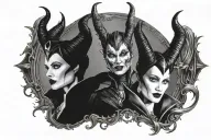 Maleficent tattoo design idea