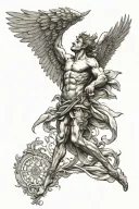 icarus falling from the sky tattoo design idea