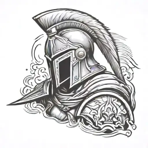 spartan tattoo design idea