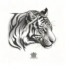 tiger face tattoo design idea