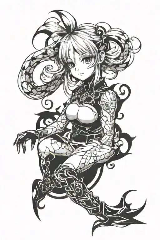 anime inspired tattoo tattoo design idea