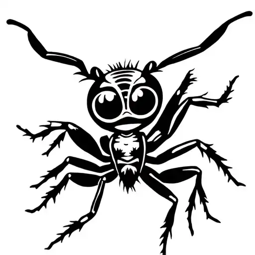 little ant tattoo design idea