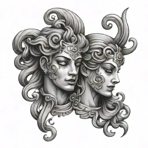 Gemini tattoo design idea