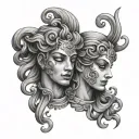 Gemini tattoo design idea