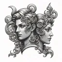 Gemini tattoo design idea