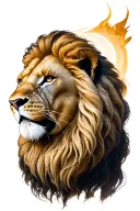 Biblical Daniel Lions Den tattoo design idea
