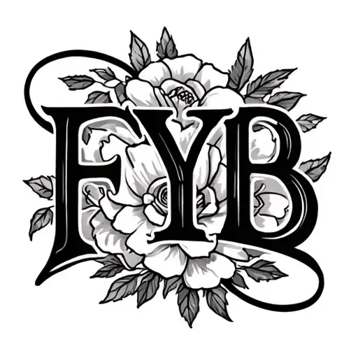 "FYB" "FYB" memorial tattoo for dad tattoo design idea
