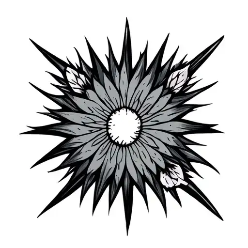 Tattoo pattern on the chest spreading outward. tattoo design idea