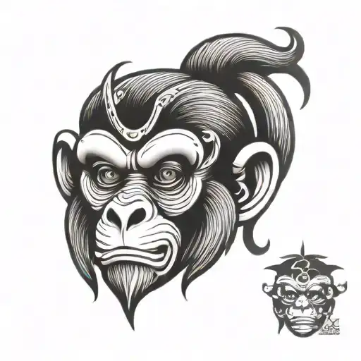 monkey Venetian Mask tattoo on left chest tattoo tattoo design idea