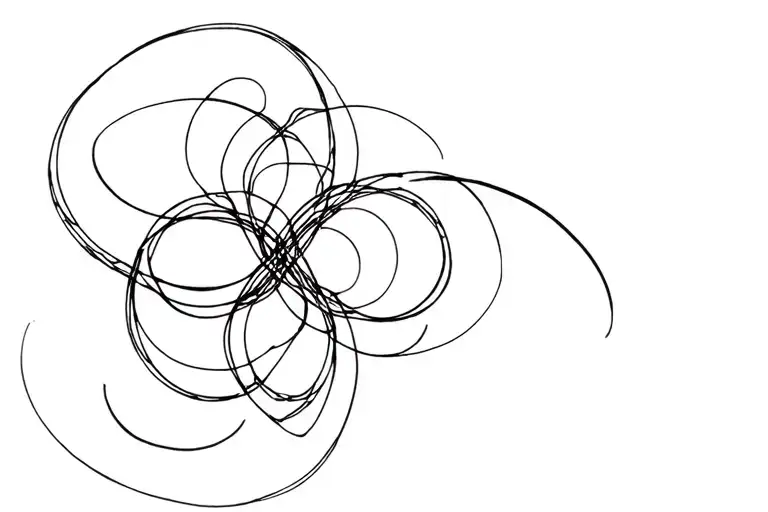 entanglement adaptive cycle fractal murmurmation polarity emergence complexity  tattoo design idea