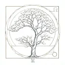 Fibonacci Sequence, tree tattoo design idea