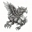 gryphon symbolizing strength and protection tattoo design idea