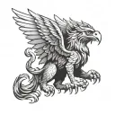 gryphon symbolizing strength and protection tattoo design idea