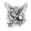 gryphon symbolizing strength and protection tattoo design idea