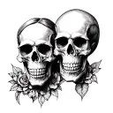 skull couple tattoos tattoo design idea