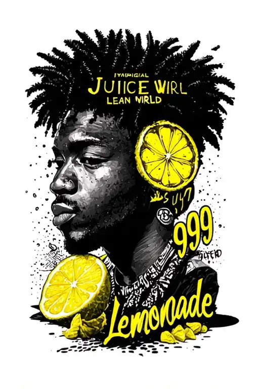 "999, Juice WRLD" "999, Juice WRLD" "999, Juice WRLD" lyrical lemonade carton lean drugs psychedelic tattoo design idea