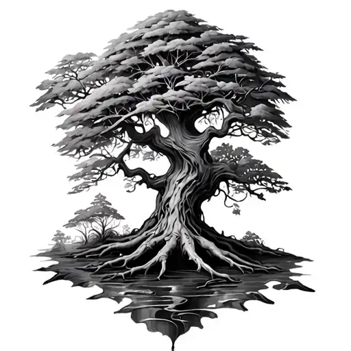 Poisonous tree tattoo design idea