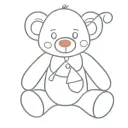 clown teddy bear tattoo design idea