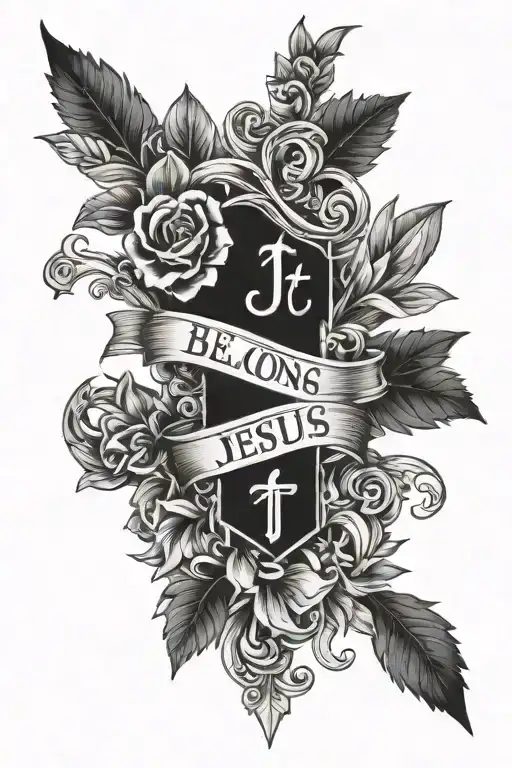 I belong to Jesus tattoo design idea