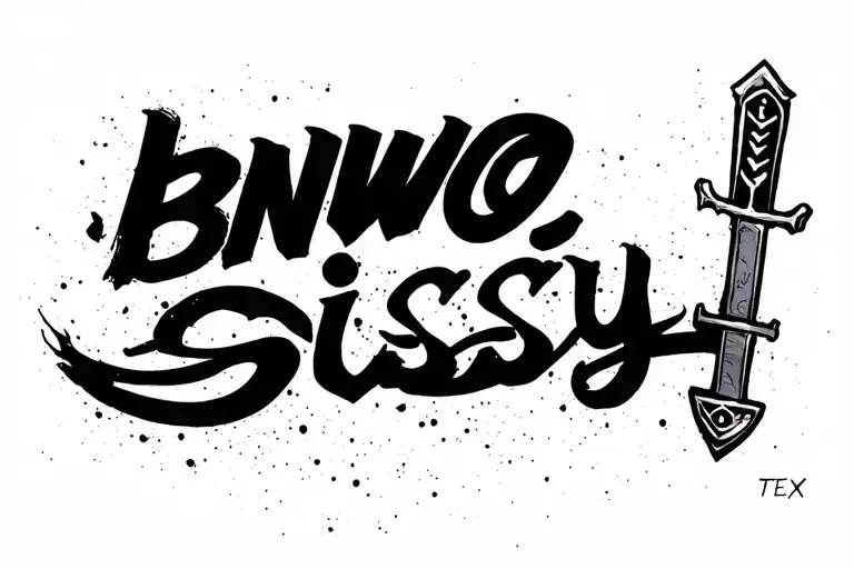 "bnwo sissy" sissy bbc only queen bimbo warrior tattoo design idea