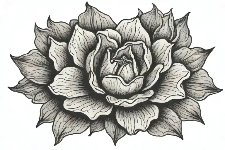desert rose blooming tattoo design idea