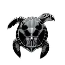 sea turtle darth vader tattoo design idea