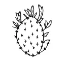 sicilian prickly pear cactus tattoo design idea