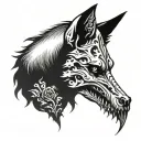 wolf skull tattoo design idea