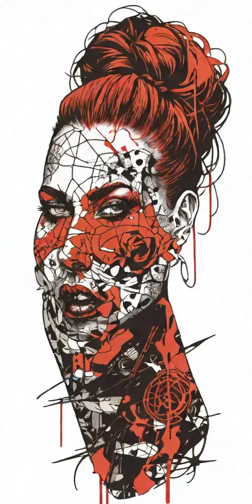 goth vampire women vikings tattoo design idea