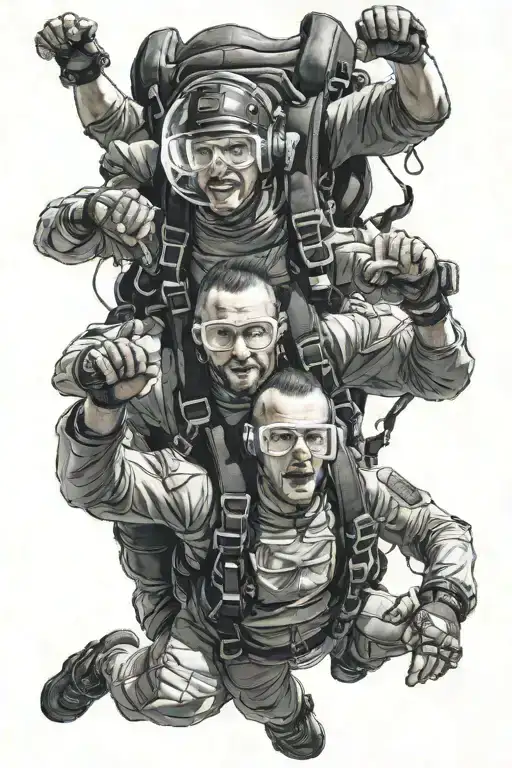 skydive three ring system  tattoo design idea