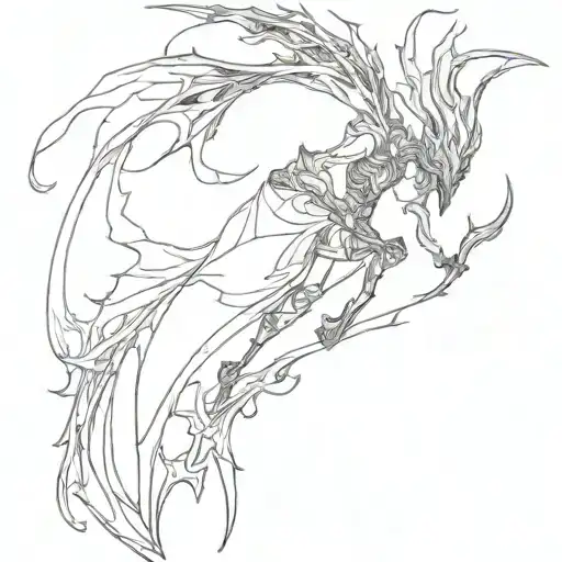 bloodborne fine line tattoo design idea