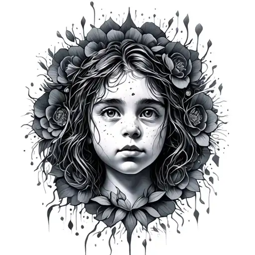 mental health mind inner child  tattoo design idea