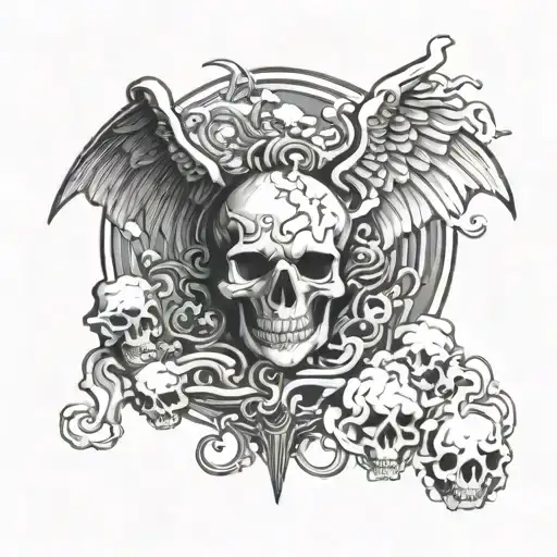 Heaven Vs Hell tattoo design idea