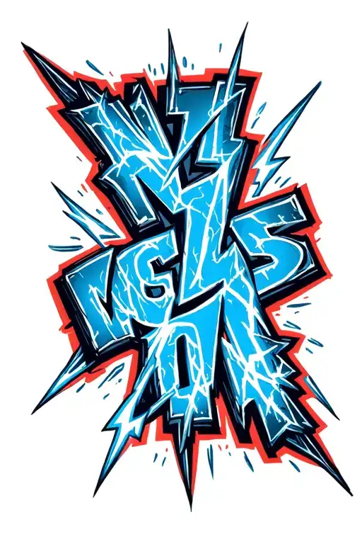 lightning bolts down arm sleeve with bolts writing 2006 on the way down top to bottom not together  tattoo design idea