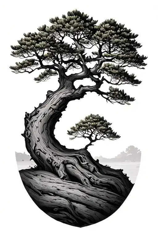 lebanese cedar tree tattoo design idea