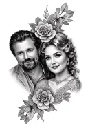 mom dad tattoo design idea