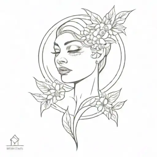 goddess kiss mark tattoo design idea