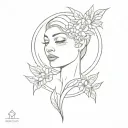 goddess kiss mark tattoo design idea
