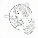 goddess kiss mark tattoo design idea
