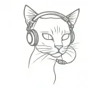cat dj controller tattoo design idea