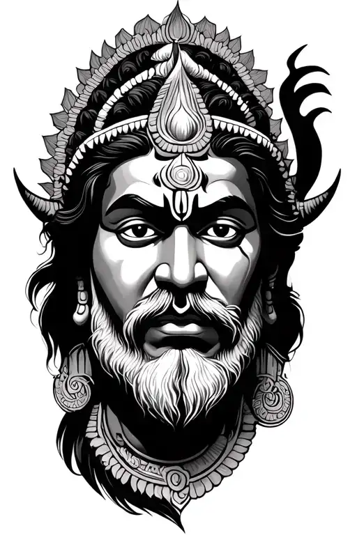 ravana with shiva tatoo tattoo design idea