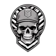 USMC Sergeant chevron skull tattoo design idea