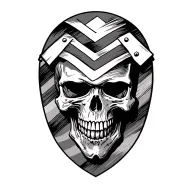 USMC Sergeant chevron skull tattoo design idea