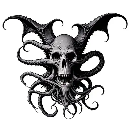 eldritch horror themed tattoo tattoo design idea