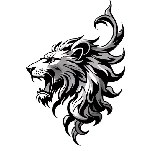 Celtic Lion tattoo design idea
