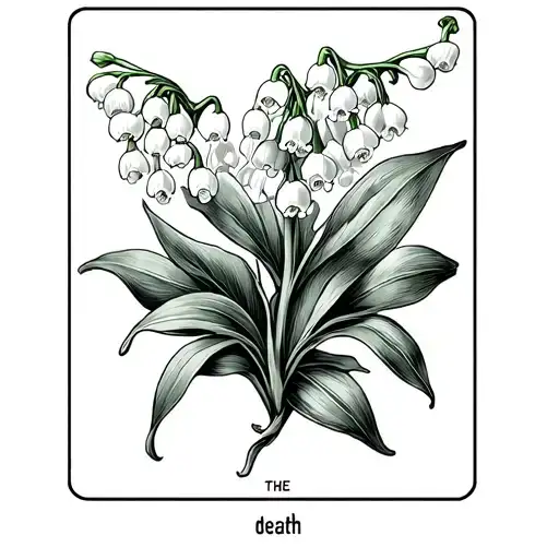 lily of the valley meaning death tarot card tattoo design idea