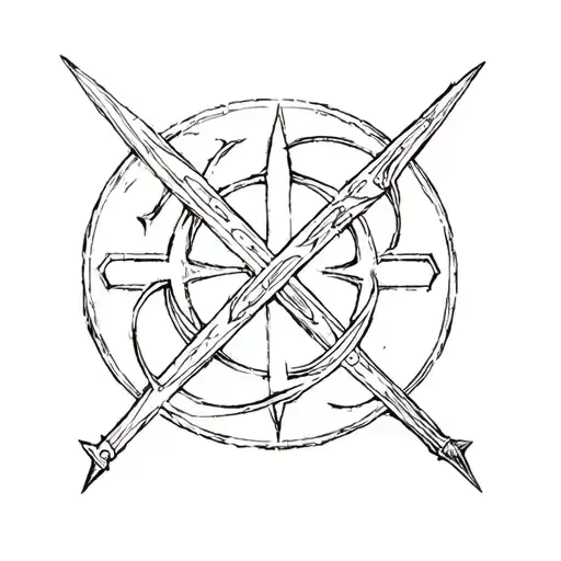warhammer 40k chaos symbol intertwined tattoo design idea